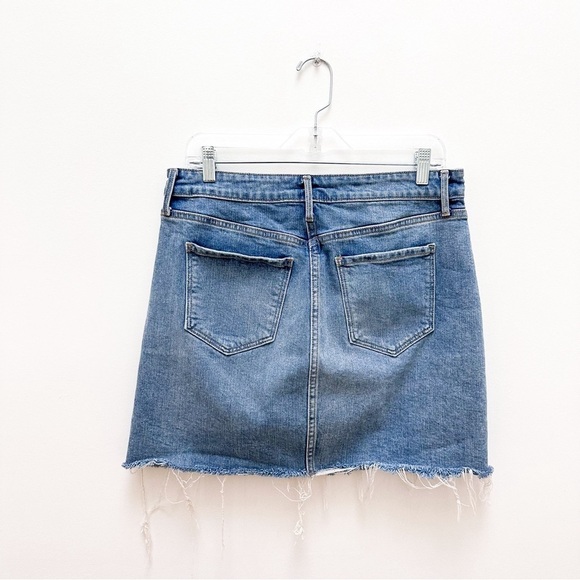 Old Navy High Rise Distressed Raw Hem Jean Skirt - Picture 5 of 6